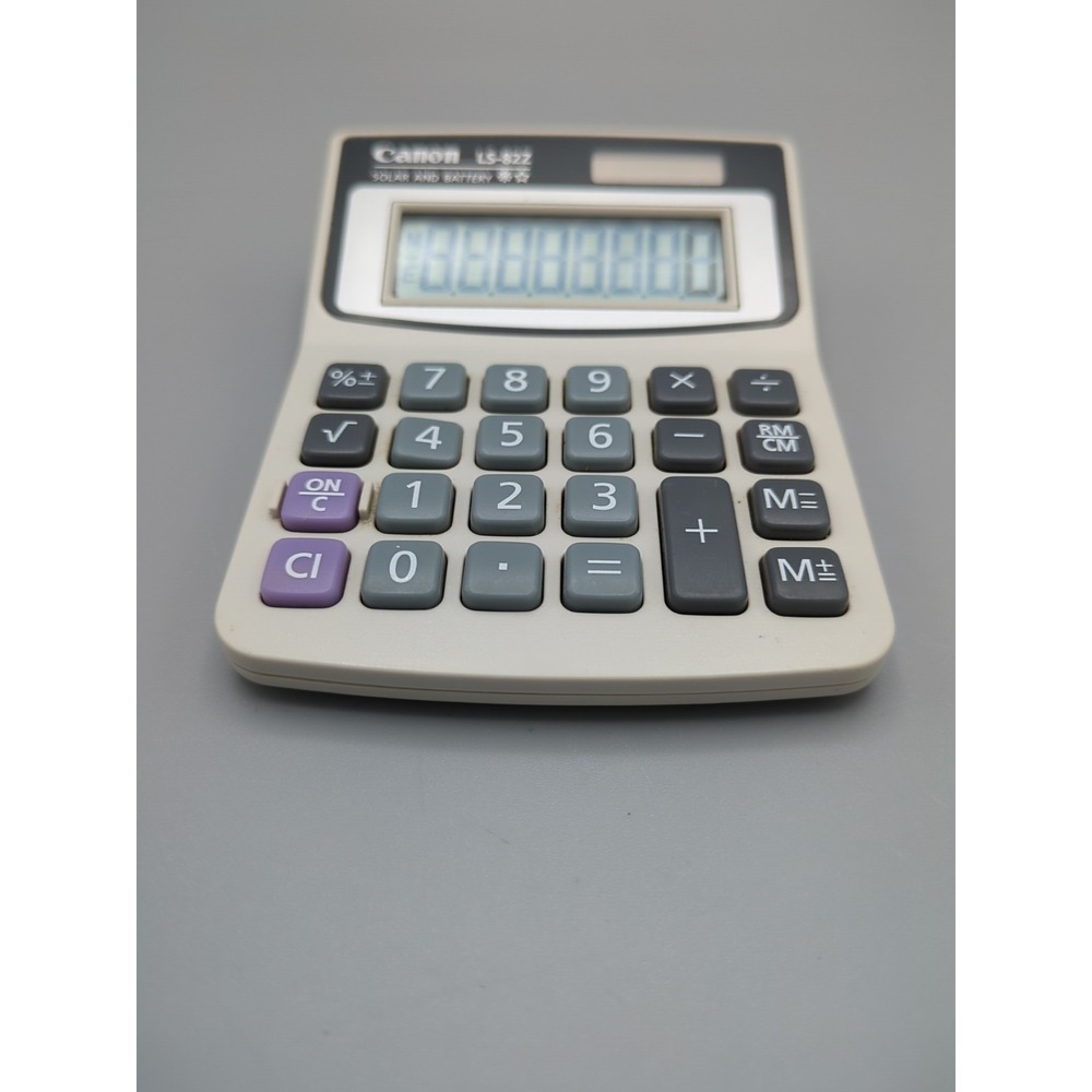 Canon LS82Z Minidesk Calculator Solar and Battery For Parts or not working